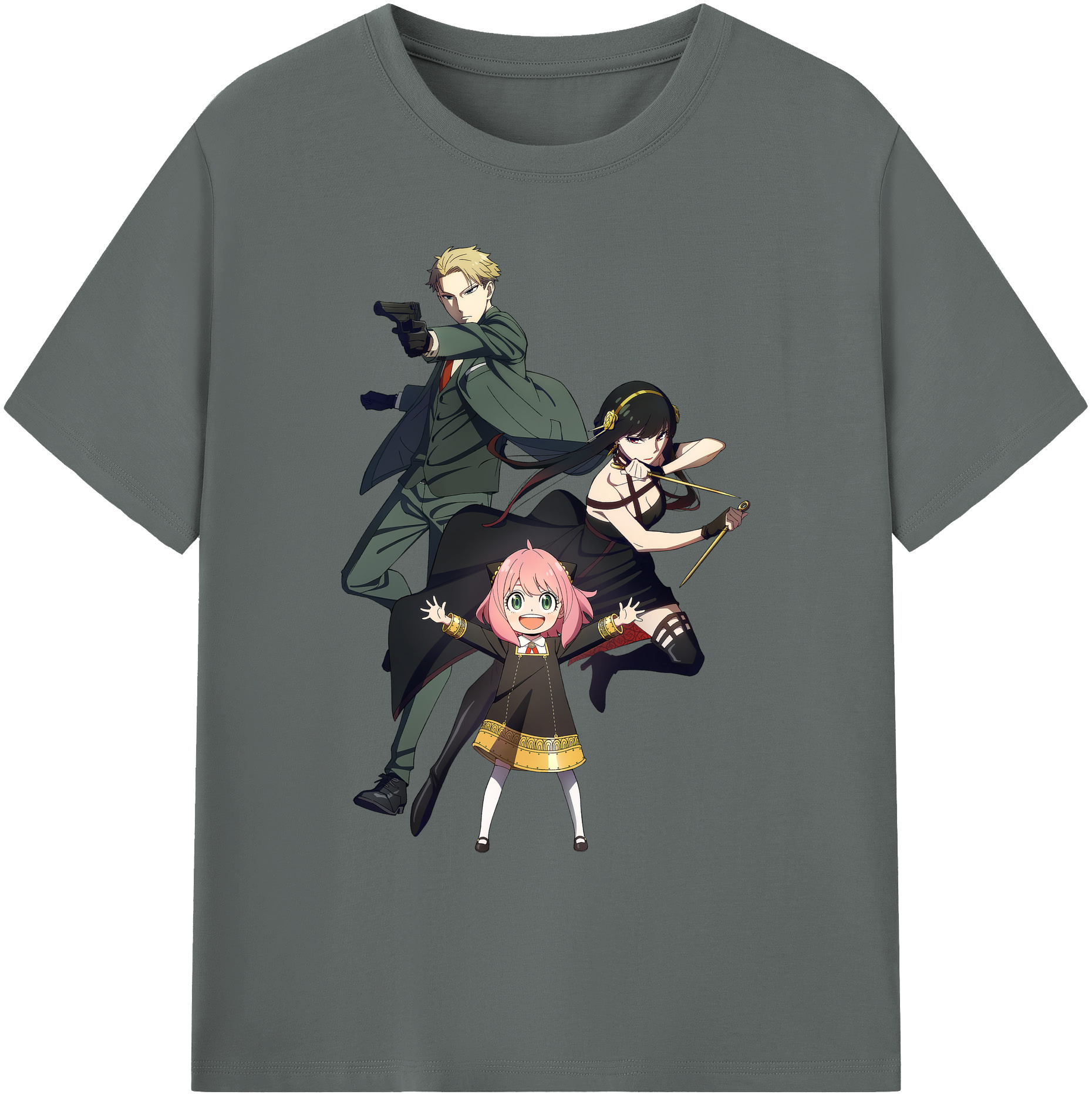 （画像用） SPY×FAMILY间谍家家酒 綿100％ メンズ半袖Tシャツ｜肌触りやわらか＆通気性